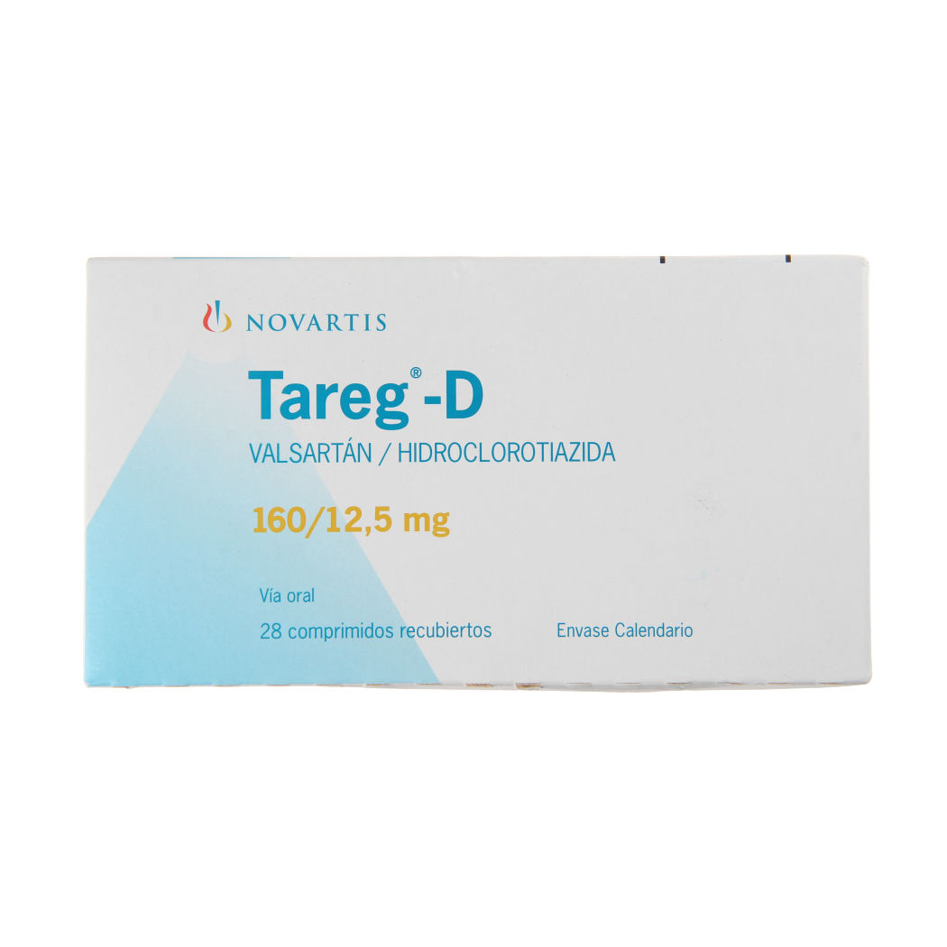 Tareg-D 160/12.5 Valsartan / Hidroclorotiazida 28 Comprimidos Recubiertos