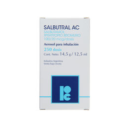 Salbutral AC Salbutamol / Ipratropio Bromuro Aerosol Inhalación 250 Dosis