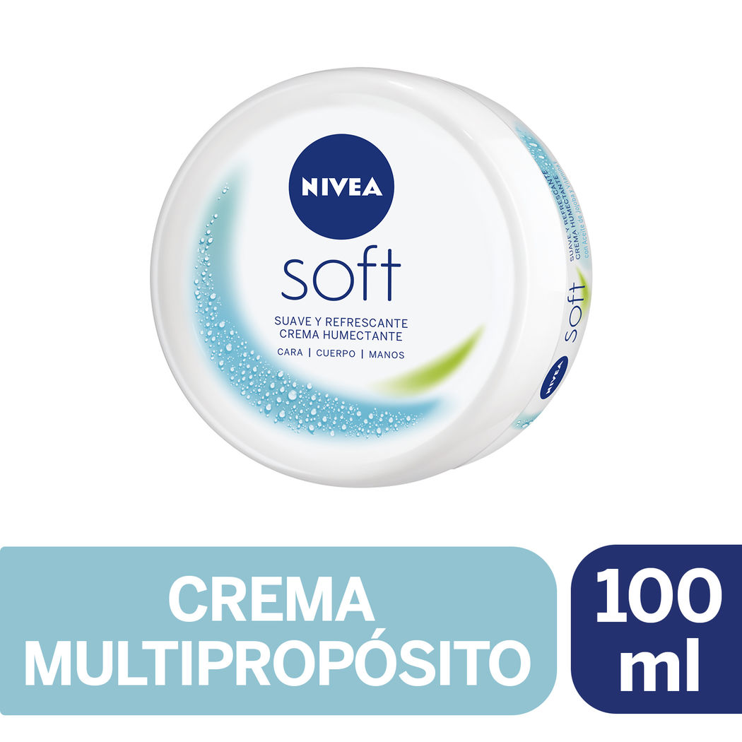 Crema Multiproposito Nivea Soft Cara Manos Cuerpo 100ml