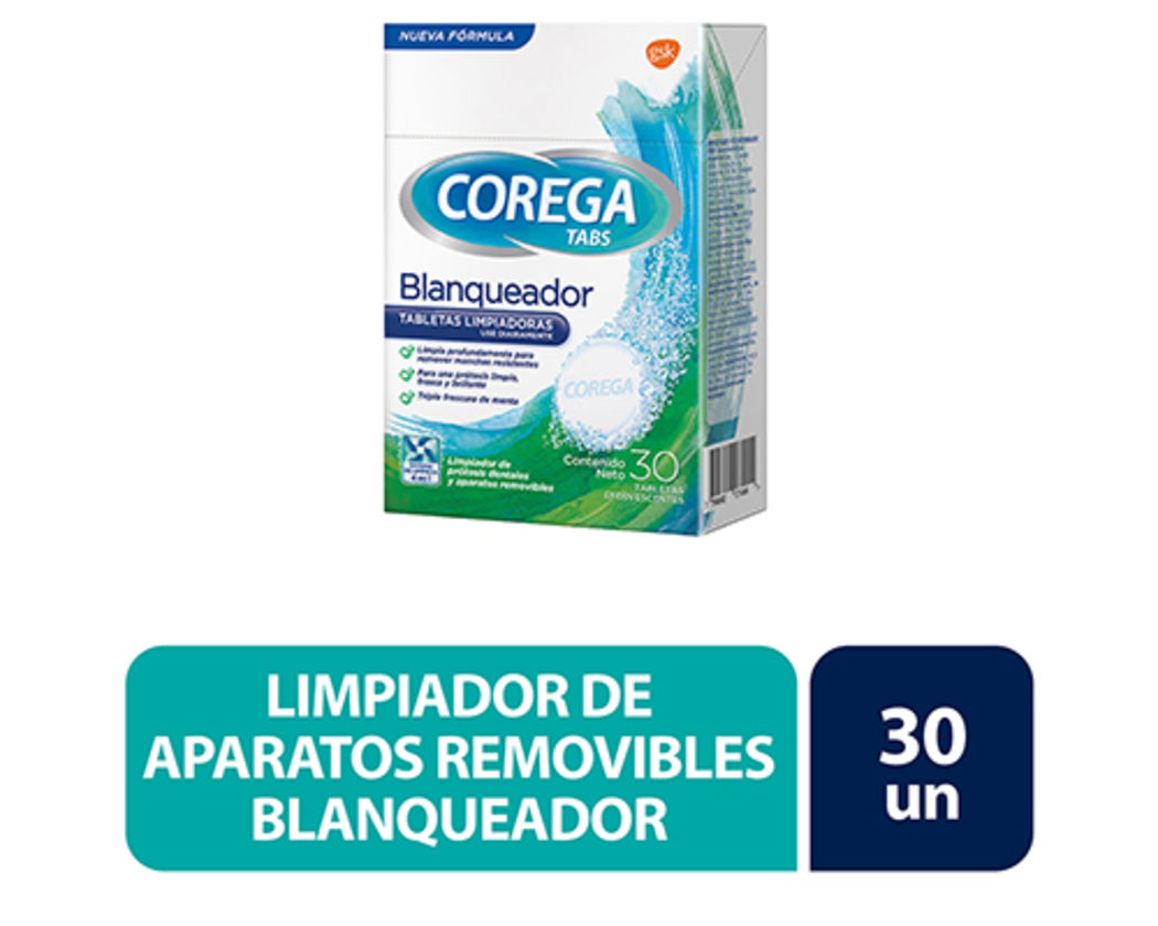 Corega Tabs Blanquedor Caja 30 Unidades