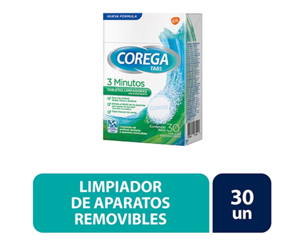 Tabletas Limpiadoras de Prótesis Dentales 30 Tabletas