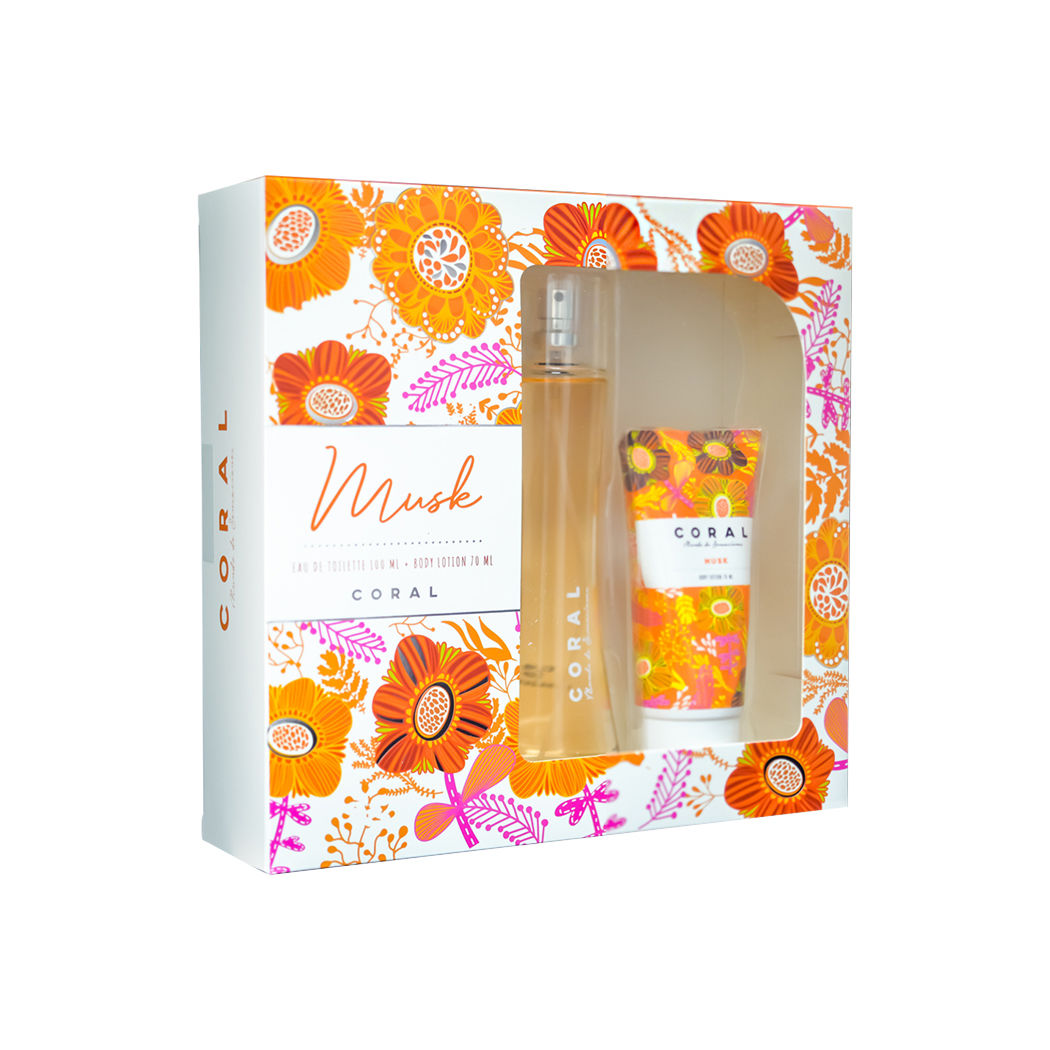 Estuche Agua De Colonia Musk Y Crema De Cuerpo 