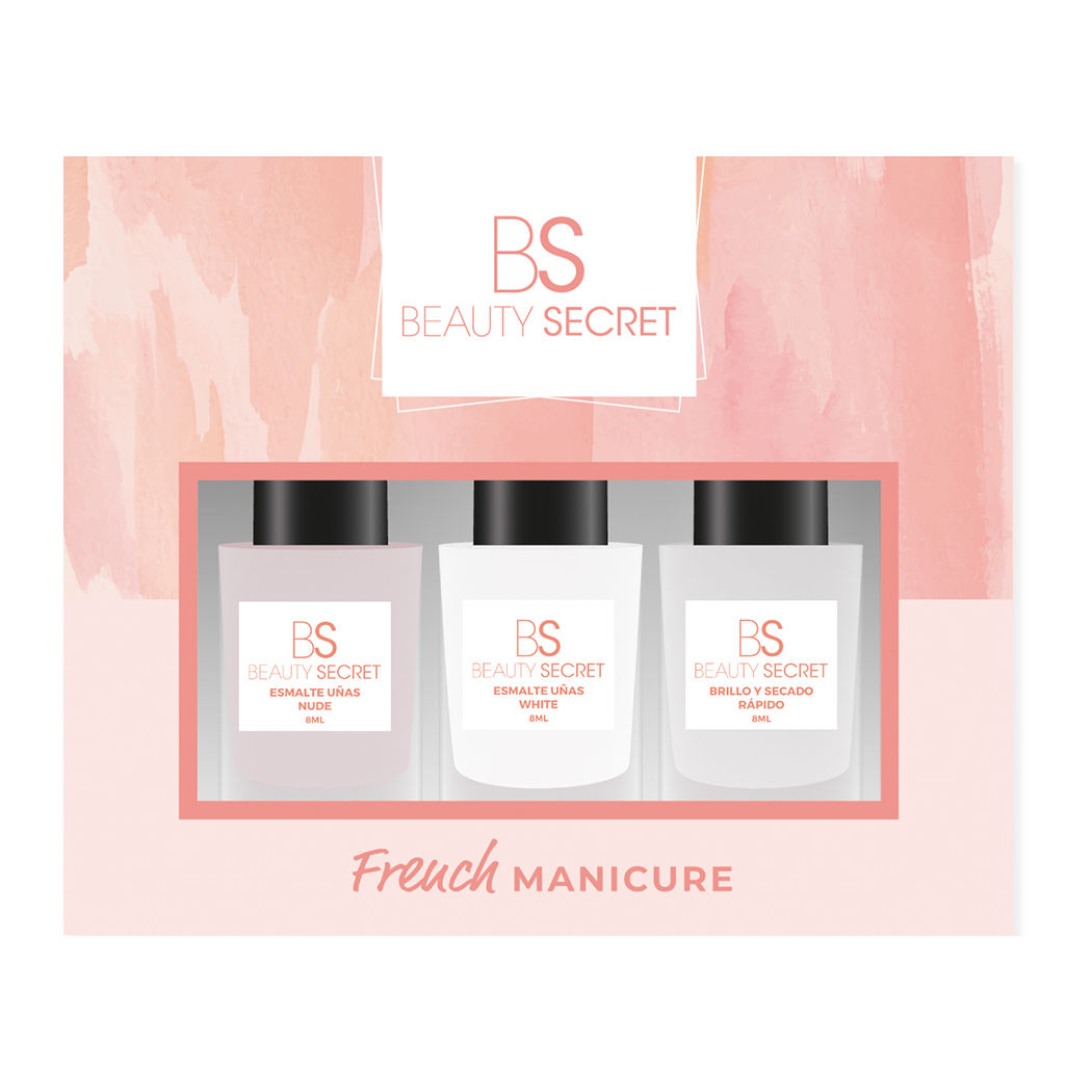 BS BEAUTY SECRET SET FRENCH MANICURE ESMALTES 3 X 8ML