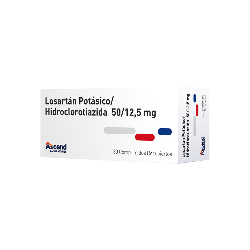 Lorsartán Potásico / Hidroclorotiazida 50/12.5 30 Comprimidos Recubiertos