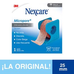 Cinta Adhesiva Micropore 25mm x 9,1mts de Nexcare