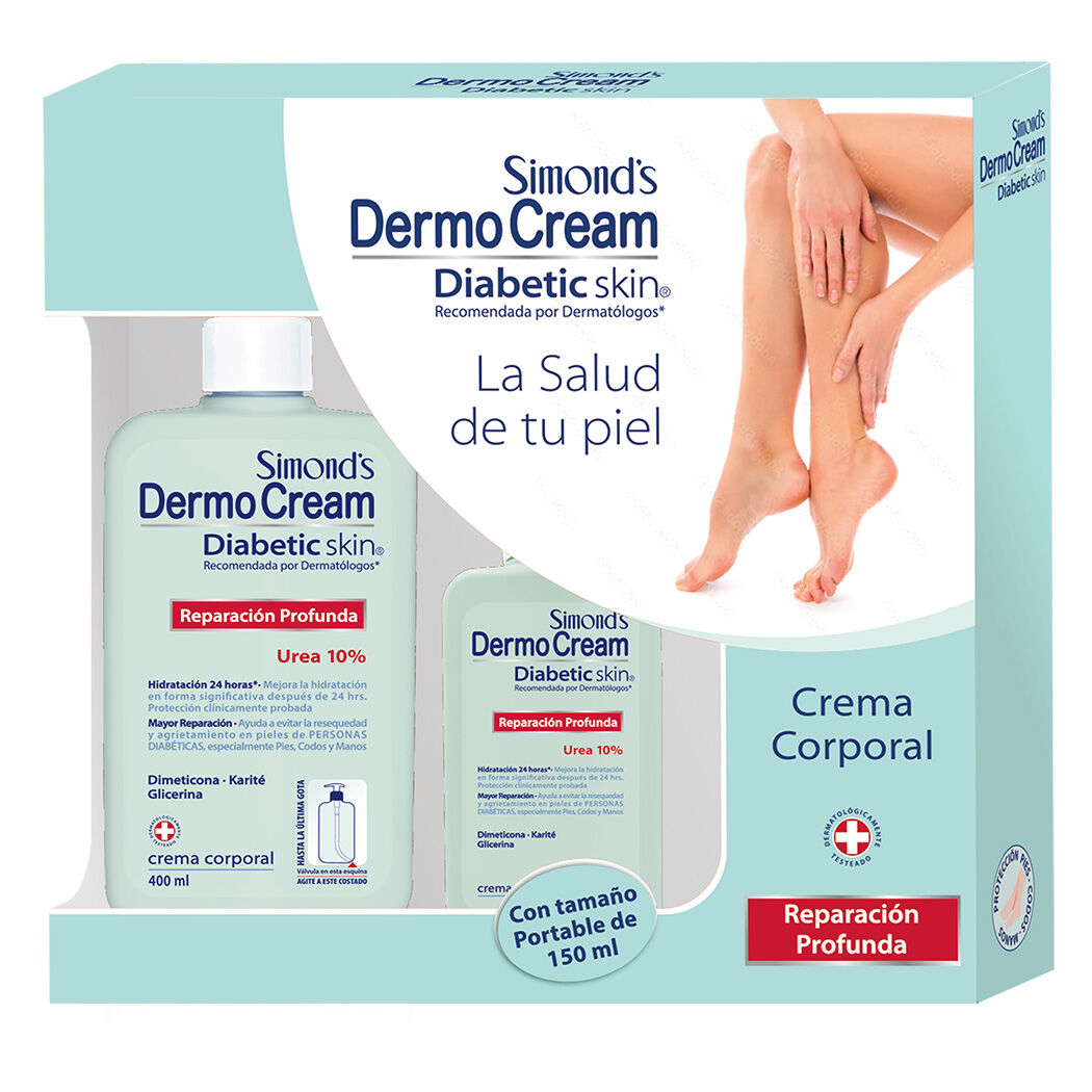 Estuche Dermocream Dibetic Skin Frasco 400ml + Frasco 150ml