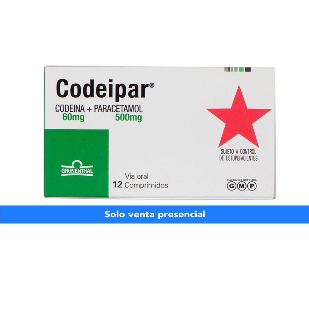 Codeipar Paracetamol / Codeí­na 500/60 12 Comprimidos