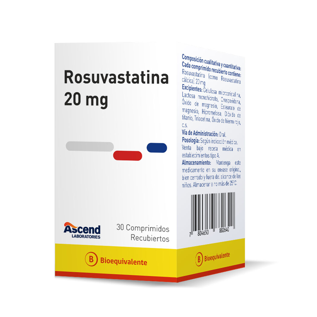 Rosuvastatina (B) 20mg 30 Comprimidos Recubiertos