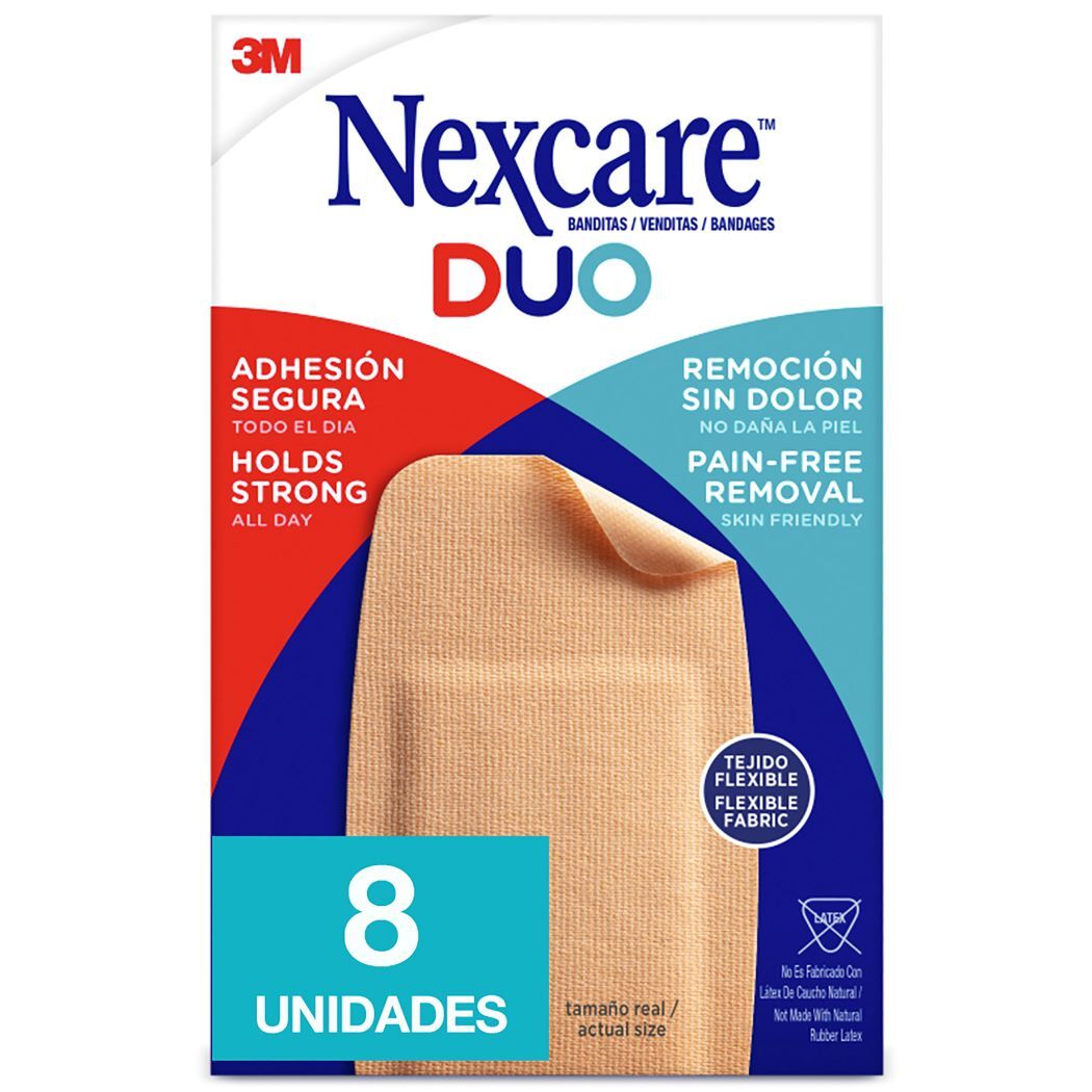 Parches DUO Nexcare Codo Rodilla 8 Unidades