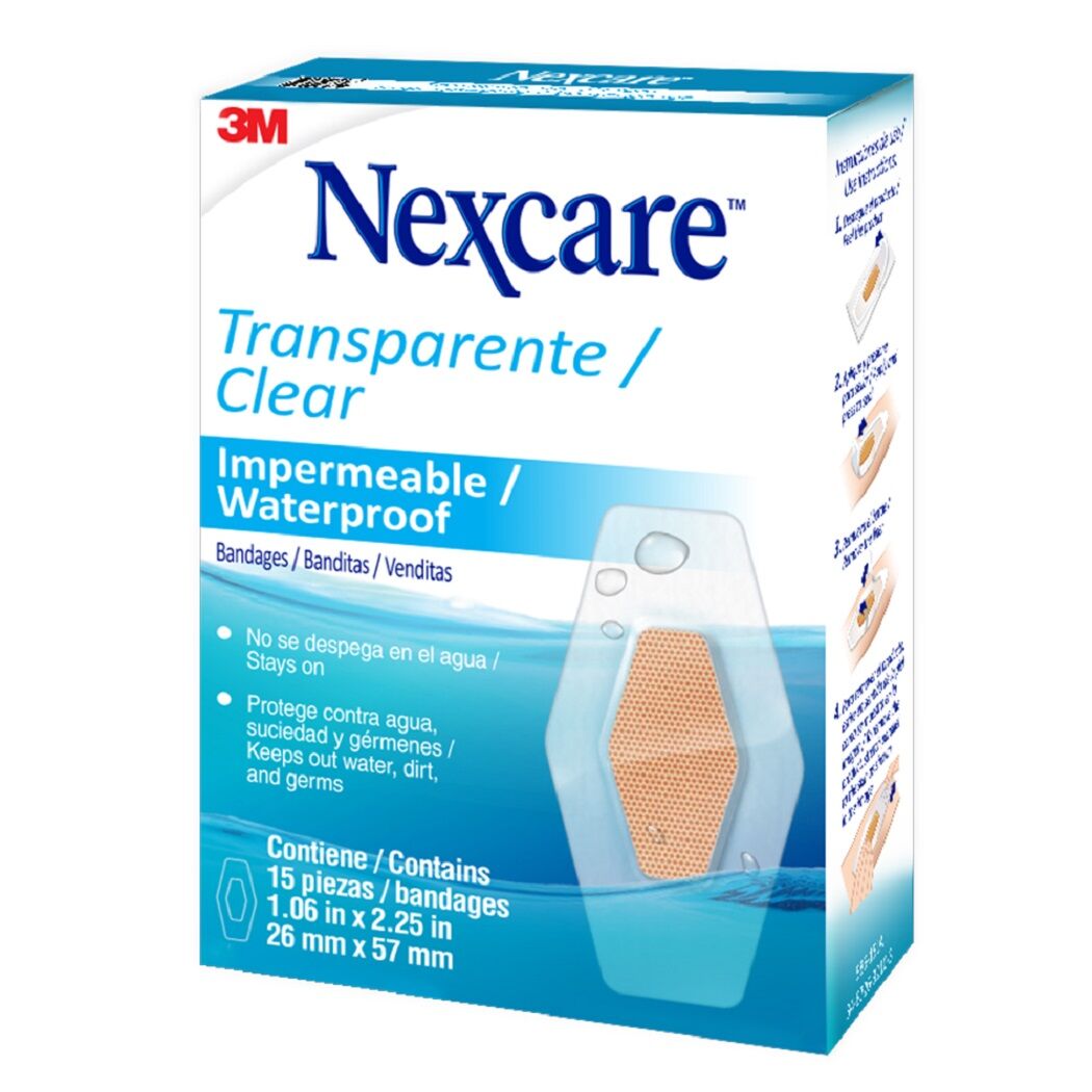Parche Nexcare Transparente Impermeable 15 Unidades