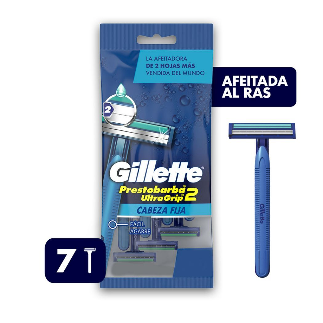 Máquina De Afeitar Prestobarba UltraGrip2 7 Unidades