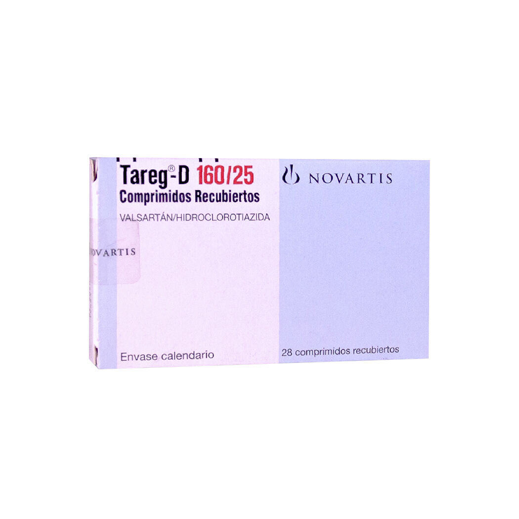 Tareg-D 160/25 Valsartan / Hidroclorotiazida 56 Comprimidos Recubiertos