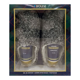Bioline After Shave 150ml + Gel Afeitar 150ml + Pantuflas