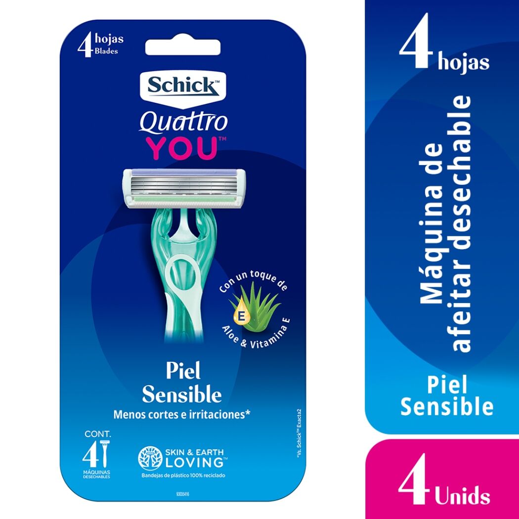 Maquina Afeitar Quattro You Sensible x4