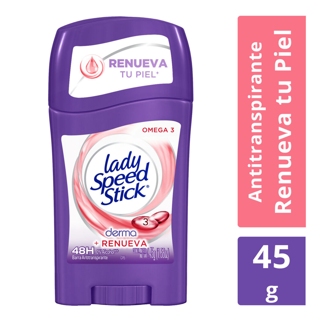 Desodorante En Barra Lady Speed Stick Derma Renueva 45g