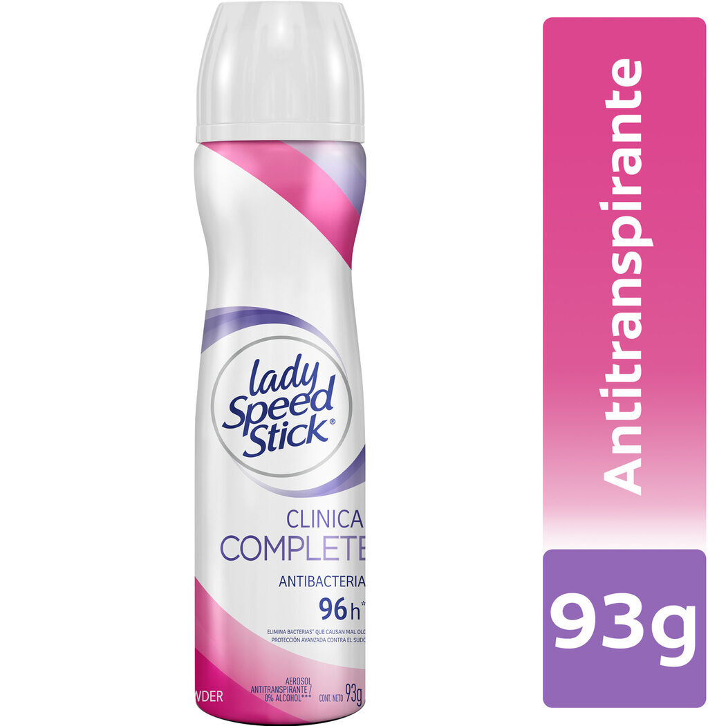 Desodorante En Spray Lady Speed Stick Clinical Complete Antibacterial Powder 93g