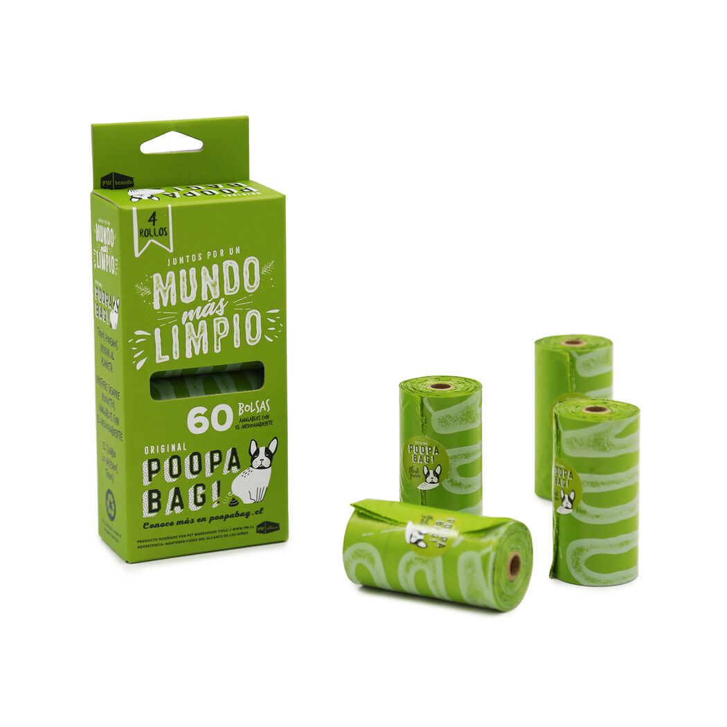 Bolsas Poppa Bags 4 Rollos 60 Unidades